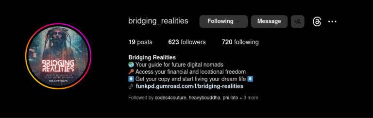 Bridging Realities Instagram BIO