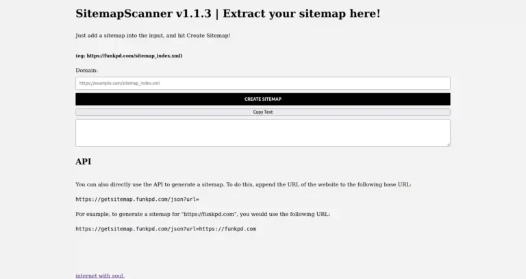 Extract the contents of a sitemap
